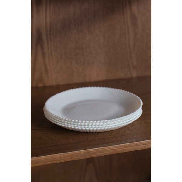 Set di piatti da dolce bianchi in vetro 4 pz ø 17,5 cm Alessia – Jotex-image-1