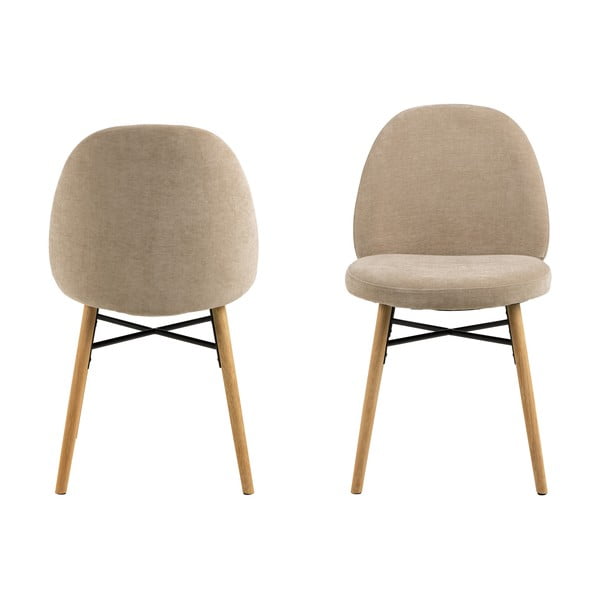 Sedia da pranzo beige Sophia - Actona-image-3