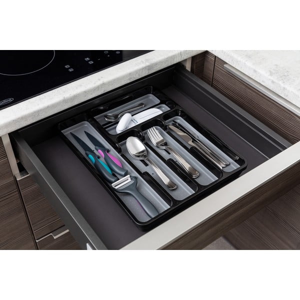 Credenza nera e grigia Basic - Addis-image-1