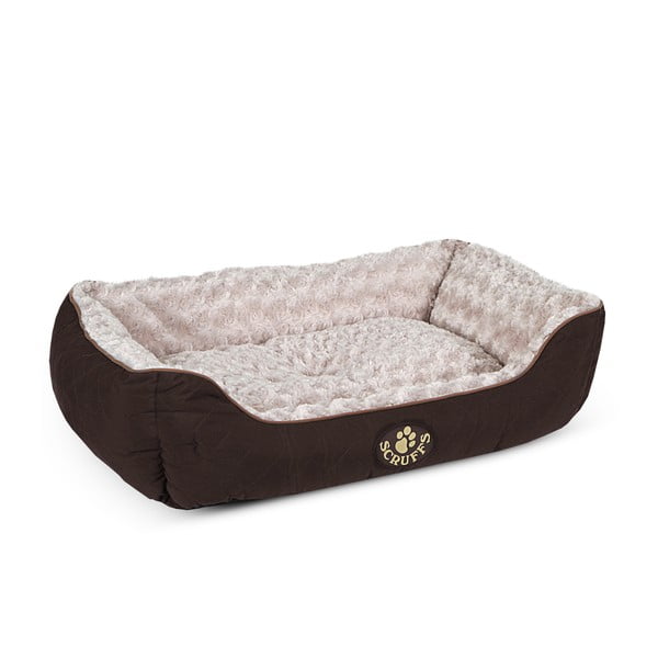 Letto per cani in peluche marrone scuro 60x75 cm Scruffs Wilton L - Plaček Pet Products