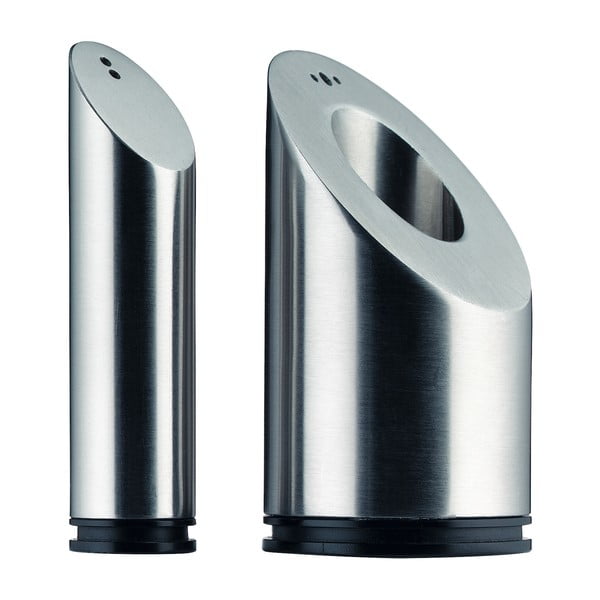 Set di saliera e pepiera in acciaio inox Cromargan Basic - WMF-image-3