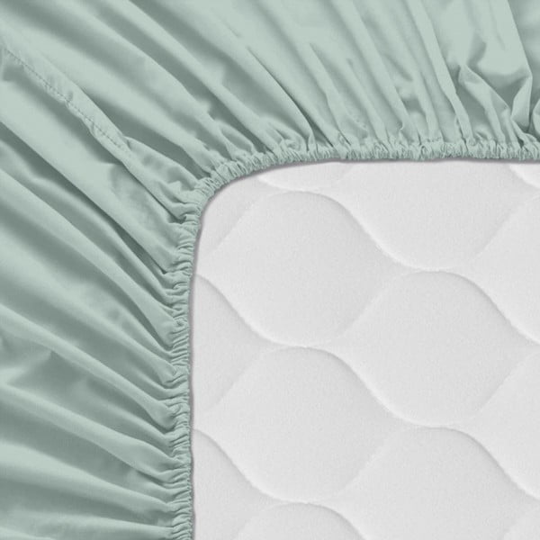 Lenzuolo in cotone baby verde menta, 70 x 140 cm Basic - Mr. Fox-image-1
