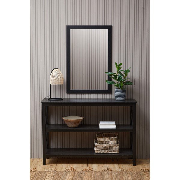 Scaffale nero in pino massiccio 120x81x40 cm Heritage – Premier Housewares-image-4
