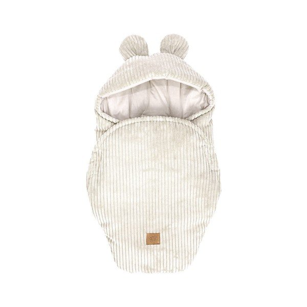 Copertina per neonati beige in velluto a coste 45x80 cm – Meowbaby