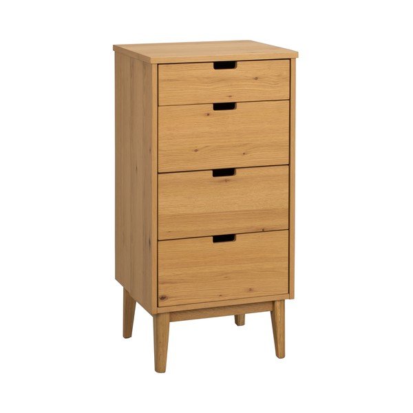 Credenza di colore naturale in rovere massiccio 45x92x38 cm Garrison – Rowico