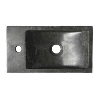 Lavabo nero in pietra 40x22 cm Blok – Sapho