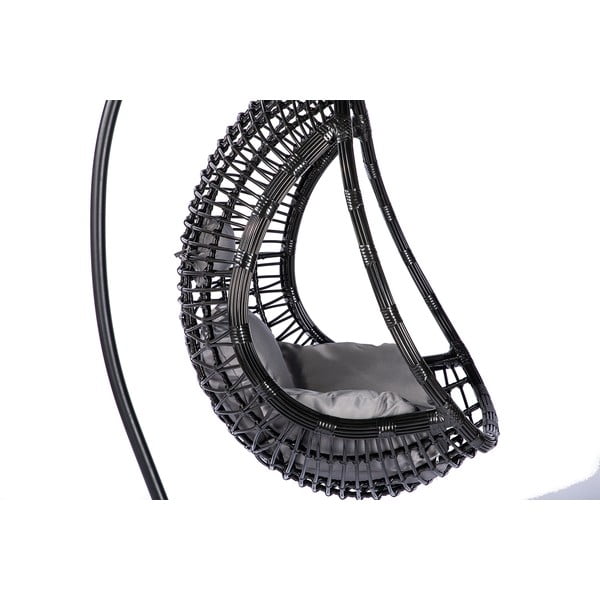 Poltrona sospesa grigio scuro in rattan artificiale Tahiti - Bonami Selection-image-3