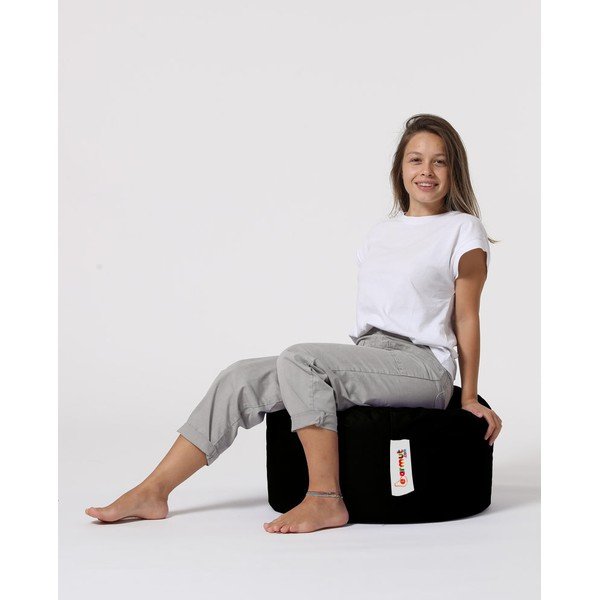 Sgabello da giardino nero Round - Floriane Garden-image-1