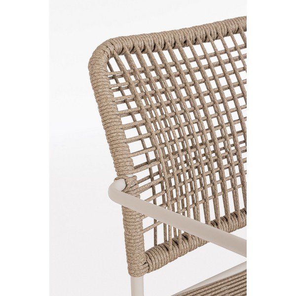 Sedia da esterno beige/di colore naturale in metallo Jable – Bizzotto-image-1
