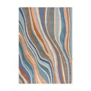 Tappeto blu in lana tessuto a mano 160x230 cm Abstract Flow - Flair Rugs