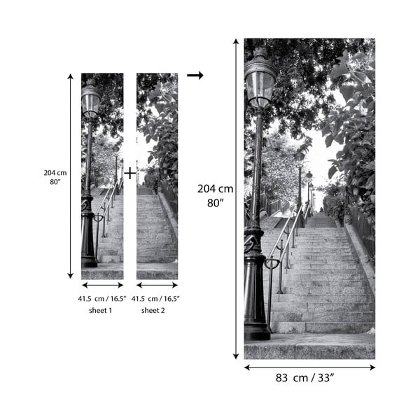 Adesivo per porte di scale Parisian - Ambiance-image-2