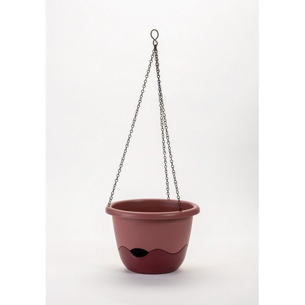 Vaso sospeso autoinnaffiante rosa Mareta, lunghezza 30 cm - Plastia-image-1