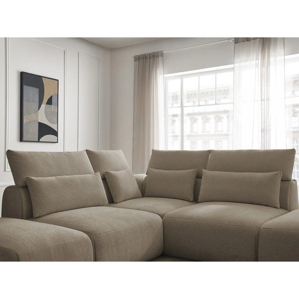 Divano angolare componibile grigio tortora reclinabile Jana – Bobochic Paris-image-4