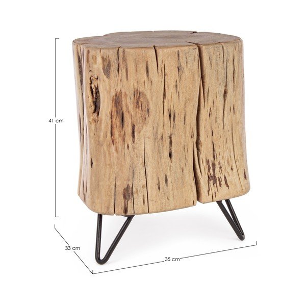 Sgabello di colore naturale in acacia massiccia Artur – Bizzotto-image-4