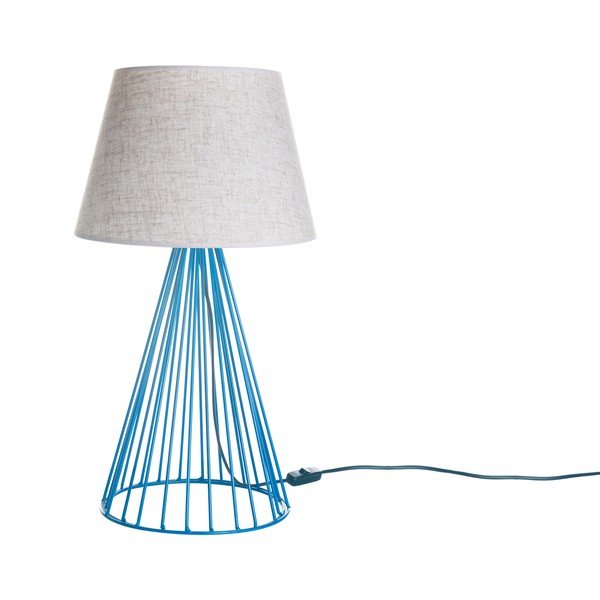 Stolní lampa Wiry Blue/Beige