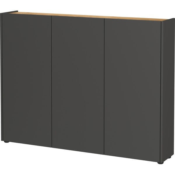 Armadietto color antracite con effetto rovere 138x105x25 cm Libbiano – Germania