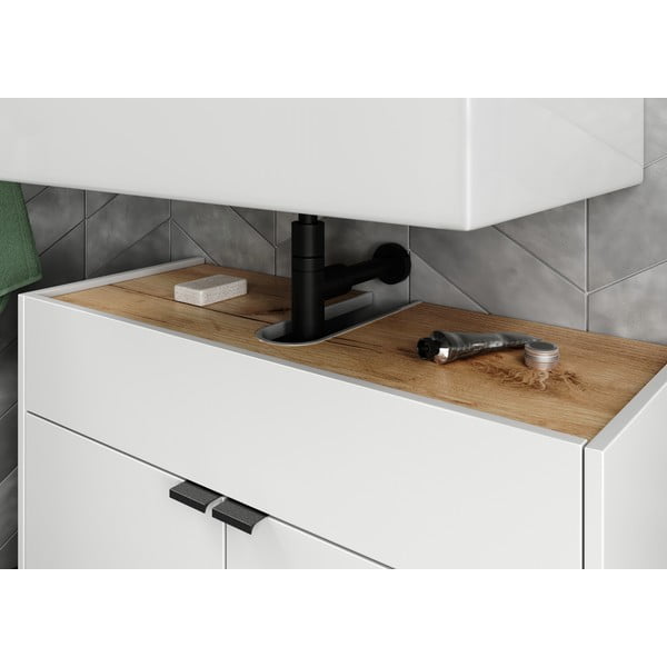 Mobile bianco sotto il lavabo 80x60 cm Forano - Germania-image-1