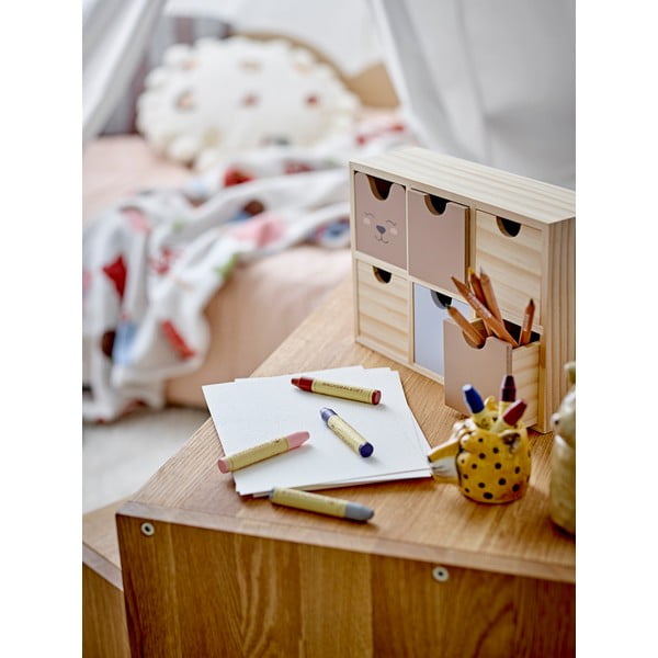 Organizer per bambini in legno di colore naturale 27x8x18 cm Calle - Bloomingville Mini-image-2