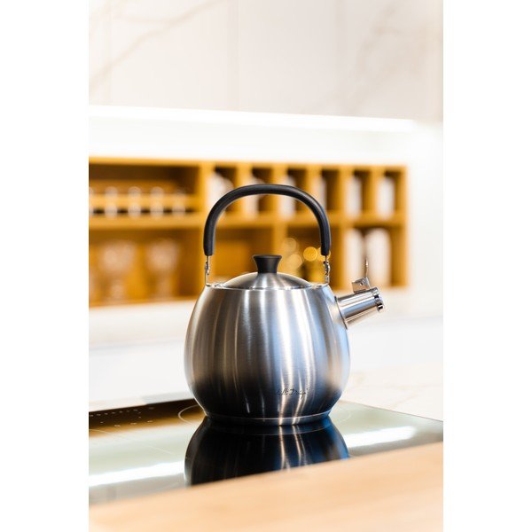 Teiera in acciaio inox argento con stantuffo , 2,5 l Bolla - Vialli Design-image-2