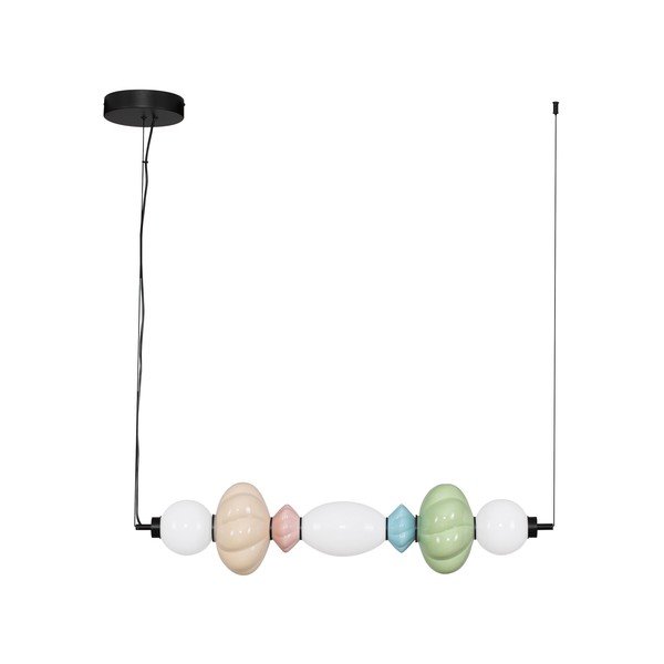Lampadario LED in ceramica con paralume in ceramica/con paralume in vetro con intensità regolabile Oneta – Nova Luce