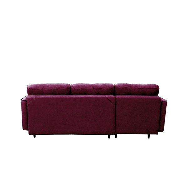 Divano letto viola con gambe nere Dragonfly, angolo sinistro - Mazzini Sofas-image-2