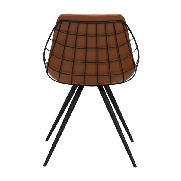 Sedia da pranzo in similpelle marrone Sway - DAN-FORM Denmark-image-3