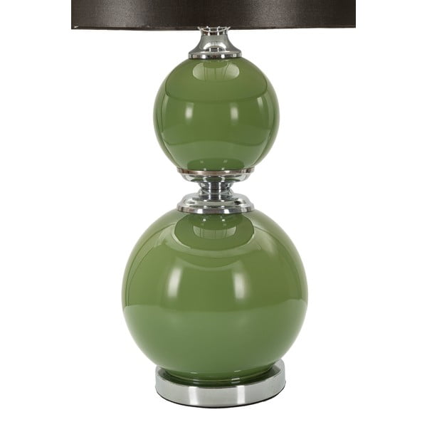 Lampada da tavolo grigio-verde con paralume in tessuto (altezza 65 cm) Eva - Mauro Ferretti-image-2
