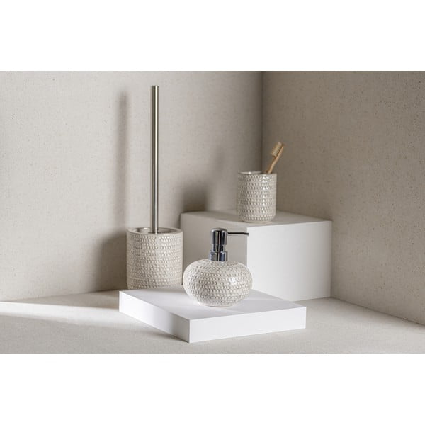 Tazza in ceramica color crema per spazzolini da denti Pergole - Wenko-image-2