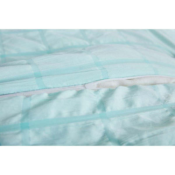 Biancheria da letto color menta in crêpe per letto singolo 140x200 cm Naomi – My House-image-2