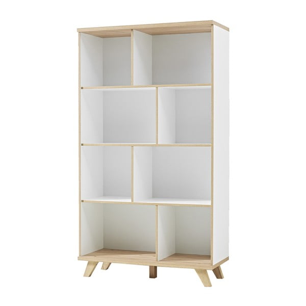 Libreria bianca in rovere 96x171 cm Oslo - Germania