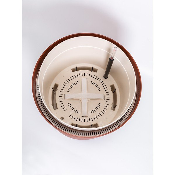 Vaso autoinnaffiante Berberis marrone-rosso, ø 55 cm - Plastia-image-4