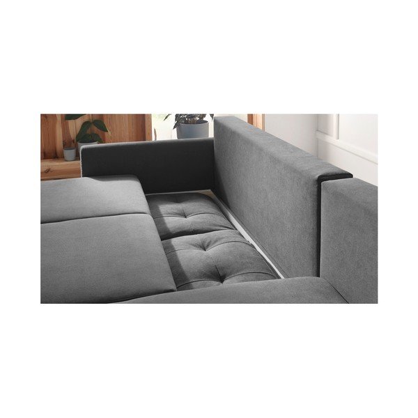 Divano letto grigio scuro Balio, angolo destro - Bobochic Paris-image-4
