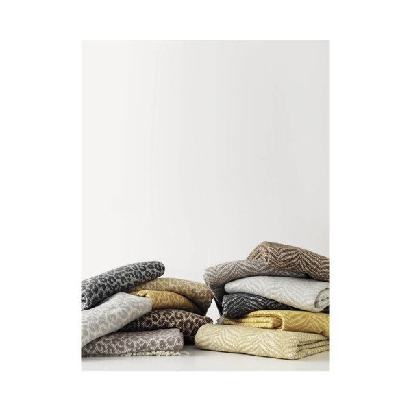 Plaid marrone con contenuto di cotone , 140 x 180 cm Tiger - Euromant-image-2