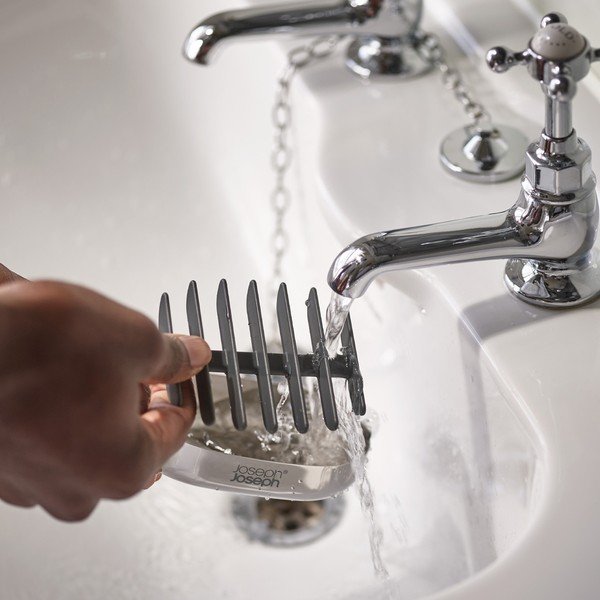 Portasaponetta color argento lucido in acciaio inox EasyStore Luxe – Joseph Joseph-image-3