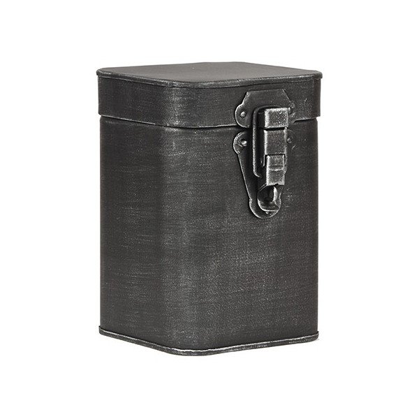 Contenitore in metallo nero, altezza 17 cm - LABEL51
