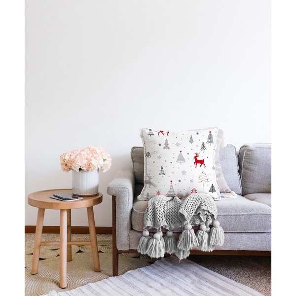 Federa di ciniglia Natale Nordico, 55 x 55 cm - Minimalist Cushion Covers-image-2