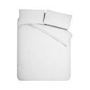 Set copripiumino e federa bianco in crêpe per letto matrimoniale 200x200 cm Crinkle Seersucker – Catherine Lansfield