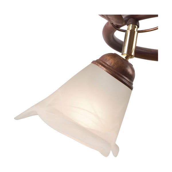 Lampada da soffitto marrone scuro con paralume in vetro ø 13 cm Bluszcz - LAMKUR-image-4