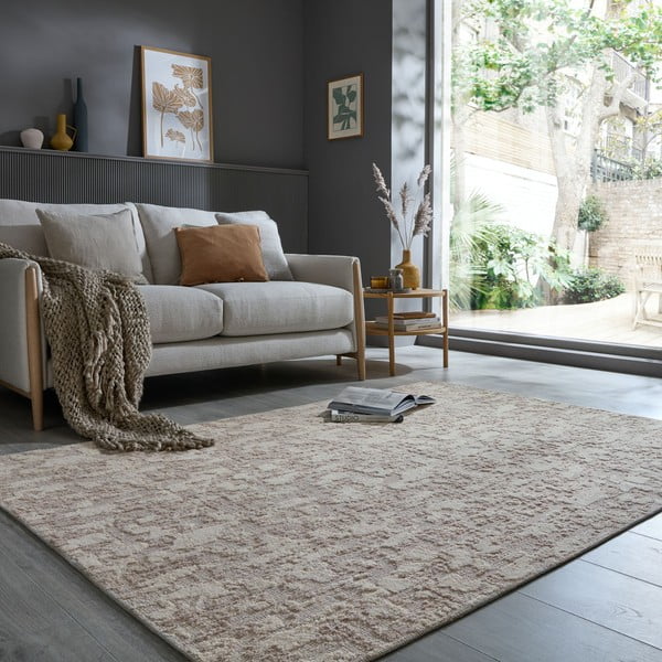 Tappeto greige lavabile 78x150 cm Connely – Flair Rugs-image-1