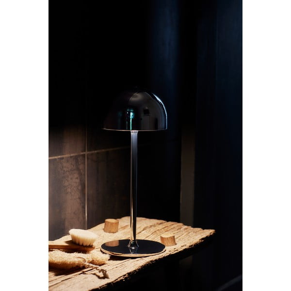 Lampada da tavolo LED grigio scuro con paralume in metallo con telecomando (altezza totale 30 cm) Tim – Sirius-image-3