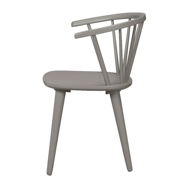 Sedia da pranzo in legno di gomma grigio chiaro Carmen - Rowico-image-4