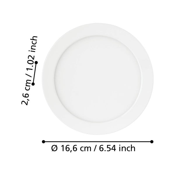 Plafoniera LED/da incasso bianca FUEVA 5 – EGLO-image-2
