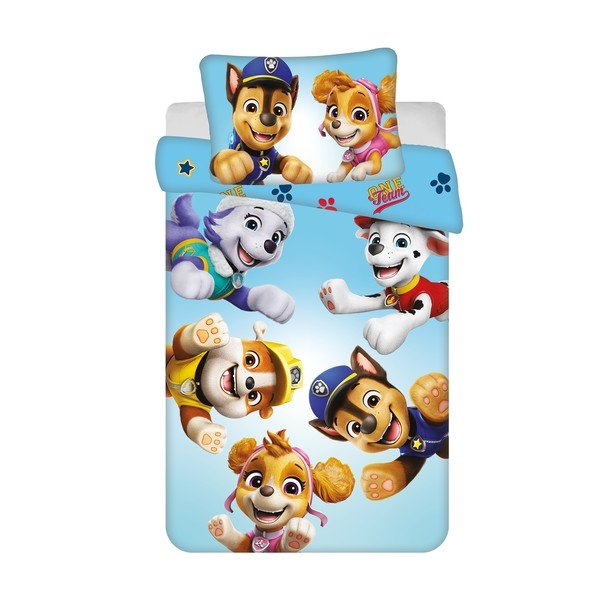 Set copripiumino e federa da bambini in cotone per culla 100x135 cm Paw Patrol – Jerry Fabrics