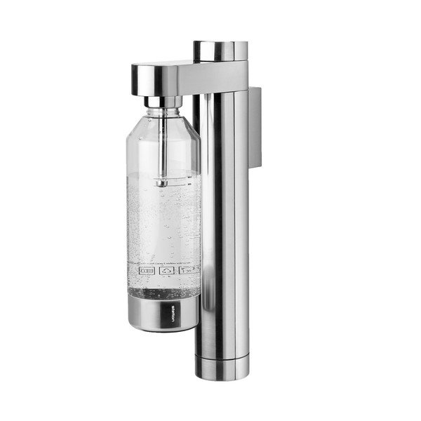 Set per bevande gassate argentata in acciaio inox Brus – Stelton