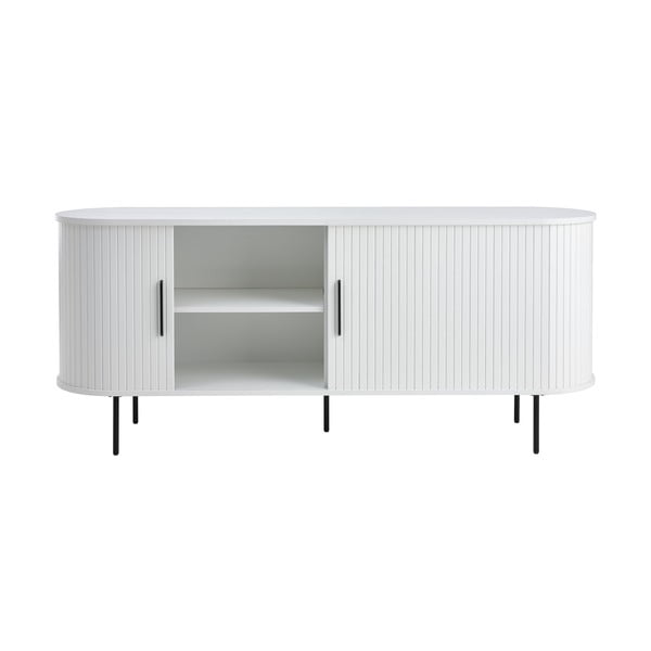 Cassettiera bianca con ante scorrevoli 180x76x45 cm Nola – Unique Furniture-image-3