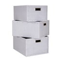Set di 3 scatole di cartone grigio chiaro Ture - Bigso Box of Sweden