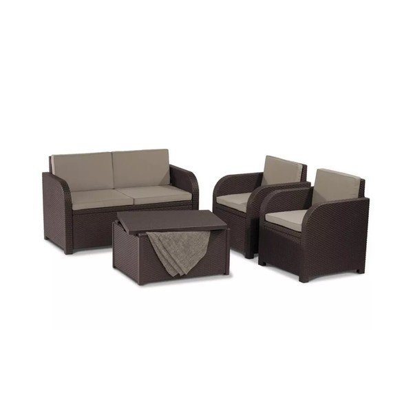 Set da giardino marrone Moorea Modena - Keter