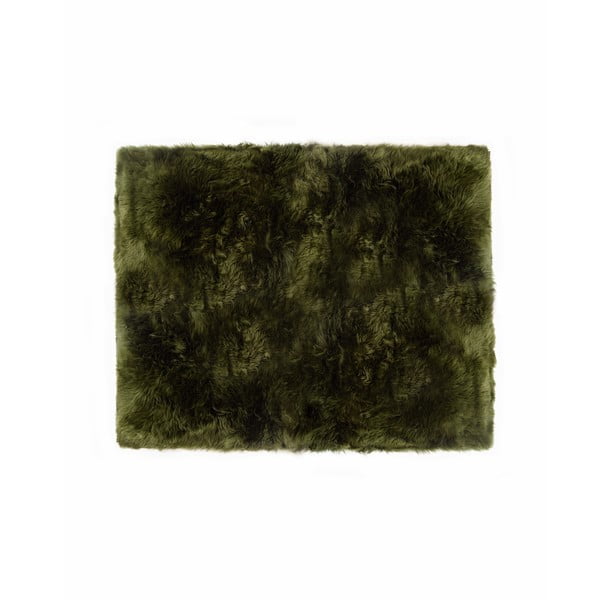 Tappeto in pelle di pecora verde scuro Pecora della Zelanda, 130 x 150 cm - Royal Dream