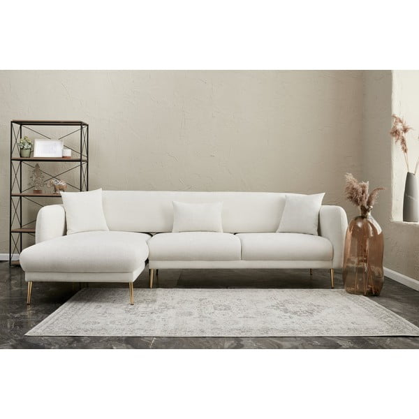 Divano angolare bianco (con penisola a sinistra/con chaise lounge) Simena – Balcab Home-image-2