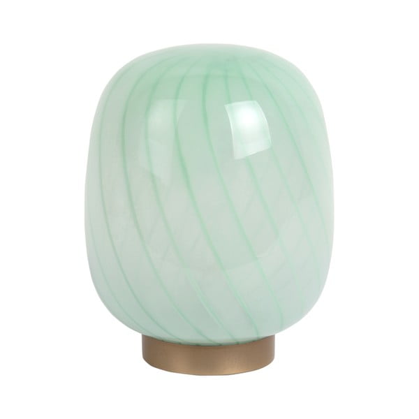 Lampada da tavolo verde chiaro con paralume in vetro (altezza totale 20 cm) Summer Globe – Leitmotiv